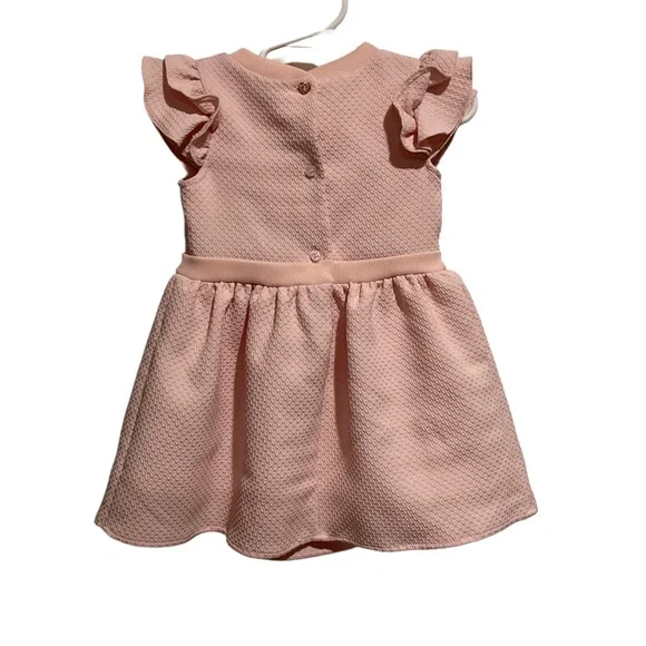 Ted Baker Baby Pink Dress Short Ruffle Sleeves - Picture 2 of 13